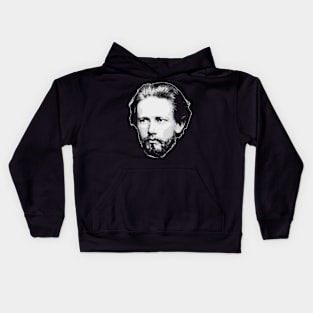 Pyotr Ilyich Tchaikovsky Black and White Kids Hoodie